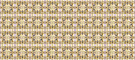 Seamless pattern on beige and neutral colors. Raster golden seamless pattern. Golden elements in...