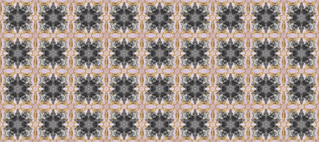 Golden element on a gray, neutral and beige colors. Damask background. Golden floral seamless...