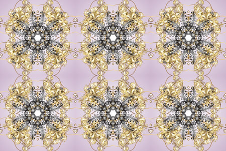 Paisleys elegant floral raster seamless pattern background wallpaper illustration with vintage...