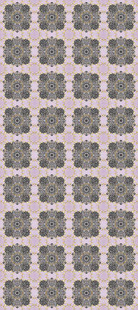 Ornamental lace tracery. Golden ornate illustration for wallpaper. Traditional arabic decor on gray,...
