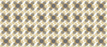 Brilliant lace, stylized flowers, paisley. Raster. Seamless golden texture curls. Oriental...