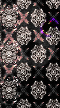 Pretty vintage feedsack pattern in small black flowers. Floral sweet sketch background for textile,...