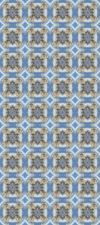 Floral tiles. Seamless pattern oriental ornament. Islamic design. Raster golden textile print....