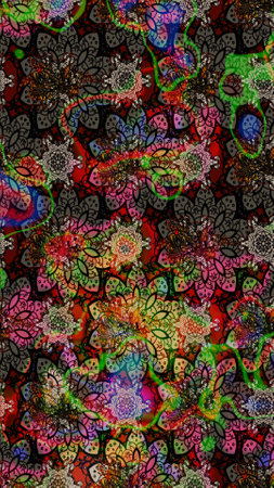Sketch pattern with stylized flowers. Floral pattern can be used for wallpaper, pattern fills, web...