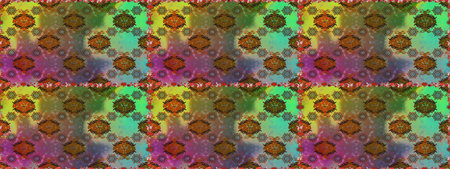 Color Summer Theme seamless pattern Background. Flowers on brown and green colors. Flat Flower...
