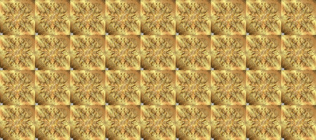 Christmas, snowflake, new year. Golden seamless pattern on beige, yellow and brown colors with...