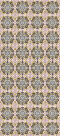 Vintage seamless pattern on a gray, neutral and beige colors with golden elements.