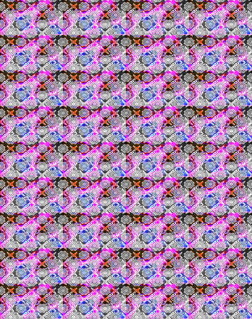 Raster pattern. Pattern with spring flowers with branch, on neutral colors with flower silhouette.