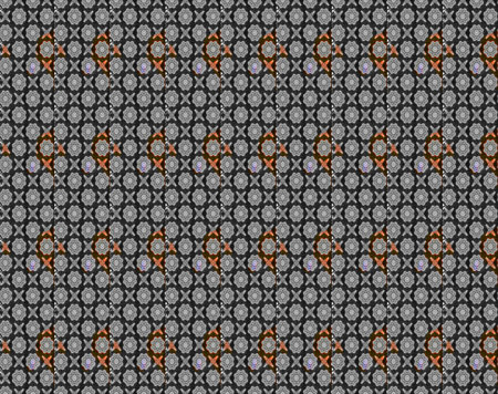 Sketch pattern in vintage style with bouquets of flowers. Raster illustration. On gray colors.