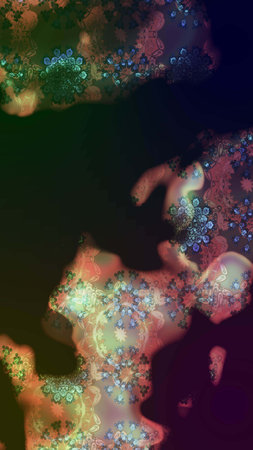 Beautiful fabric pattern. Cute sketch floral print with spring flowers. Raster illustration.の写真素材