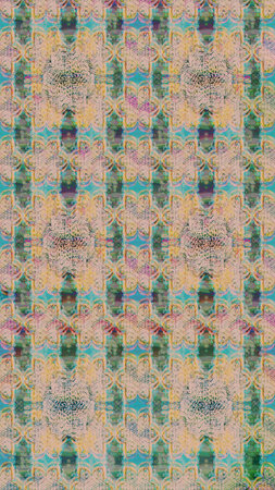 Raster Beautiful fabric pattern. Raster watercolor floral pattern, delicate flowers, beige flowers,...