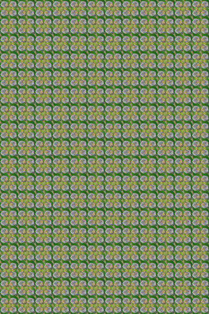 Raster traditional classic golden seamless pattern on green and gray colors. Seamless oriental...