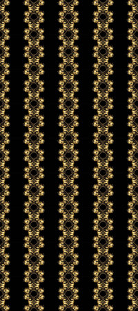 Seamless oriental ornament in the style of baroque. Vertical.
