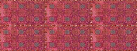 Design gift wrapping paper, greeting cards, posters and banner design. Flowers on pink and red...