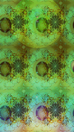 Raster floral pattern in doodle style with flowers. Gentle, tender floral background. Flowers on...
