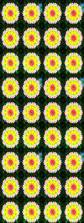 Flowers of the valley on yellow and gray colors. Flowers. Abstract ethnic raster seamless pattern.の写真素材