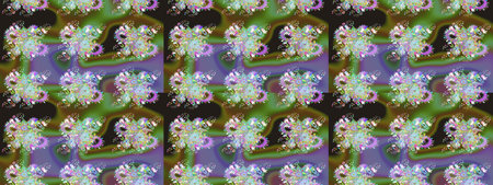 Cute floral elements. Raster illustration. Sketch. Flowers on green colors.の写真素材