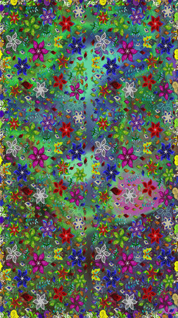 Cute Floral pattern in the small flower. Raster illustration. Seamless.の写真素材