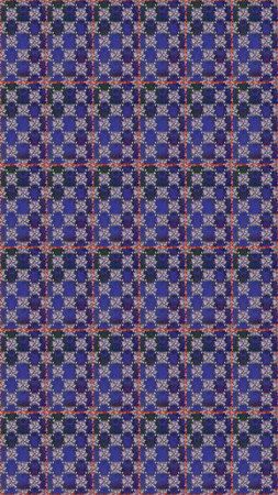 Flowers of the valley on violet and gray colors. Flowers. Abstract ethnic raster seamless pattern.の写真素材