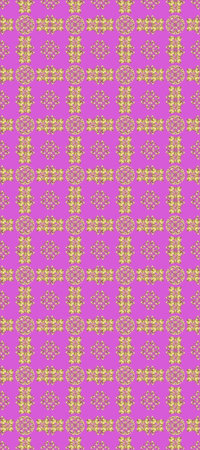 Seamless damask pattern background for wallpaper design in the style of Baroque. Golden pattern on pink, violet and neutral colors with golden elements. Ornate raster decoration.の写真素材