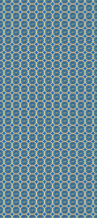 Golden ornate illustration for wallpaper. Arabic decor on neutral, beige and blue colors. Raster seamless pattern with floral ornament. Ornamental lace tracery. Vintage design element in Eastern styleの写真素材