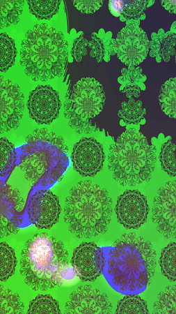 Cute Floral pattern in the small flower. Flowers on green colors.