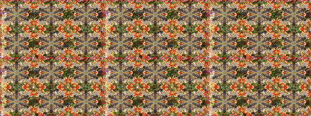 Christmas, snowflake, new year 2019. Seamless vintage pattern on brown colors with golden elements.