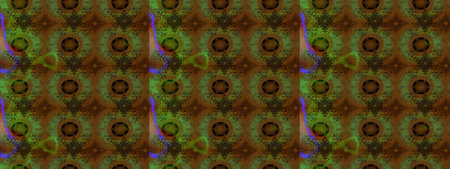 Cute Floral pattern in the small flower. Gentle, summer floral on brown colors. Raster illustration....