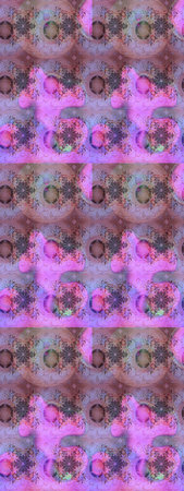 Cute flower raster pattern. Flowers on neutral and violet colors. Flat Flower Elements Design. Color...