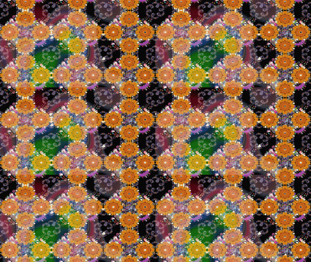Print. Cute sketch pattern. Cute fabric pattern. Flat Flower Elements Design. Raster floral background. Color Summer Theme sketch pattern Background.の写真素材