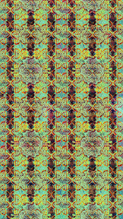Raster illustration. Organic motif background. Ultrafashionable fabric pattern. Sketch pattern.の写真素材