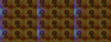 Flowers on brown colors. Raster illustration. Abstract sketch pattern with hand drawing flowers.