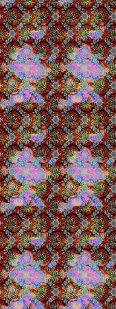 Background texture, wallpaper, floral theme in gray, brown and neutral colors. Vintage flower background. Abstract raster sketch pattern.の写真素材