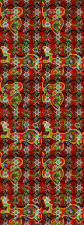 Cute Floral pattern in the small flower. Raster illustration. Sketch floral pattern with nice...