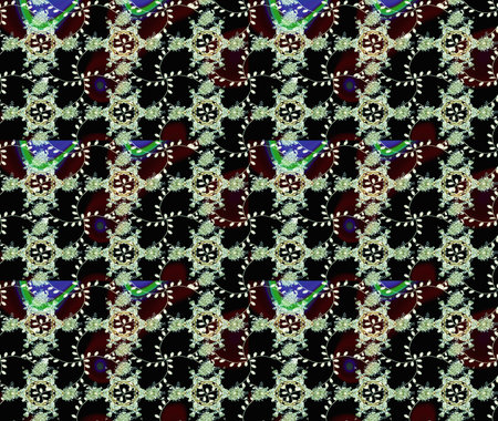 Sketch pattern Fashionable fabric pattern. Flat Flower Elements Design. Color Spring Theme sketch...