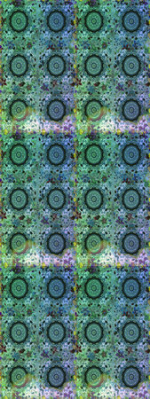 Pattern on blue colors. Raster golden seamless pattern. Ornamental floral elements with henna...