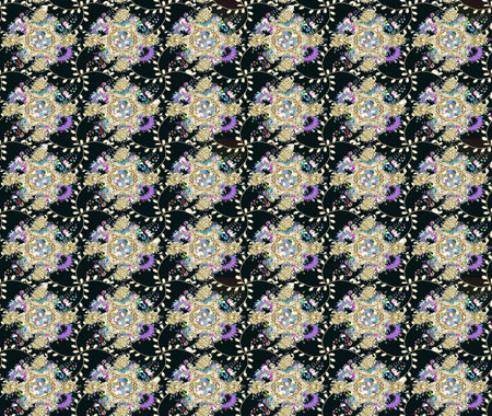 Paisley print hand drawn elements. Sketch pattern with fantasy flowers, natural wallpaper, floral...