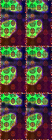 Flat Flower Elements Design. Flowers on brown and green colors. Color Spring Theme seamless pattern...