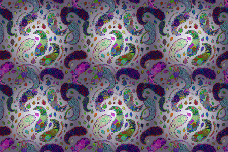 Flowers on pleasant colors. Raster floral pattern in doodle style with flowers. Gentle, tender floral background.の写真素材