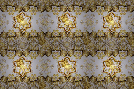 Hand drawn illustration of bright elements. Seamless flower pattern can be used for wallpaper,...