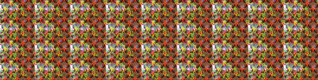 Color Spring Theme sketch pattern Background. Elegant Flowers Bouquet Watercolor on a red and beige...