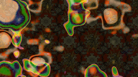 Color Spring Theme sketch pattern Background. Nice flower raster pattern. Flat Flower Elements...