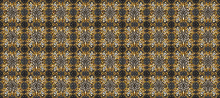 Symbol holiday, New Year celebration raster golden pattern. Christmas golden snowflake seamless...