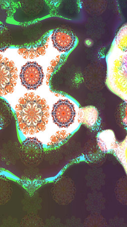 Raster illustration. Beautiful fabric pattern. Sketch pattern in small flower. Cute floral...