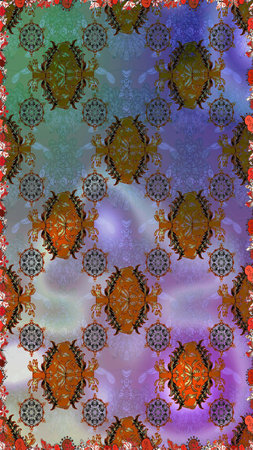 Abstract elegance seamless pattern with floral background. Raster Nice fabric pattern.
