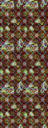 Sketch pattern with floral ornament. Raster illustration.の写真素材