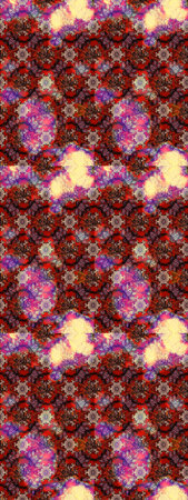 Cute Floral pattern in the small flower. Flowers on brown and red colors.