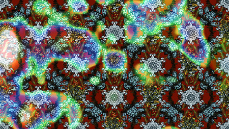 Ultrafashionable fabric pattern. Organic motif background. Sketch pattern. Raster illustration.