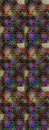 Sketch pattern with leaves. Cute elegant flowers Raster illustration. Background for poster or cover. Figure for textiles. Decorative floral elements for invitation and postcard design.の写真素材