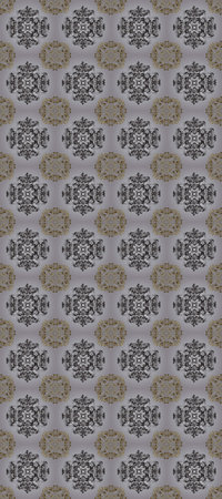 Golden pattern on pleasant colors with golden elements. Raster oriental ornament. Seamless golden...